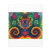 Dancing Bear Rainbow Hearts Tie-Dye Wall Art Canvas Print | JamminOn