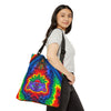 Purple Bear Chevron Tie-Dye Tote Bag | JamminOn