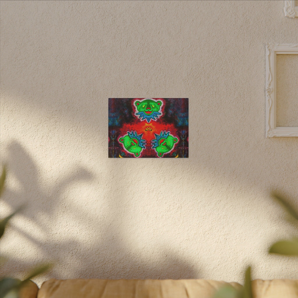 Triple Dancing Bears Tie-Dye Canvas Print | JamminOn