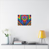 Purple Jerry Bear Chevron Tie-Dye Canvas Print | JamminOn