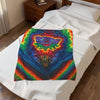 Psychedelic Tie-Dye Velveteen Plush Blanket | JamminOn