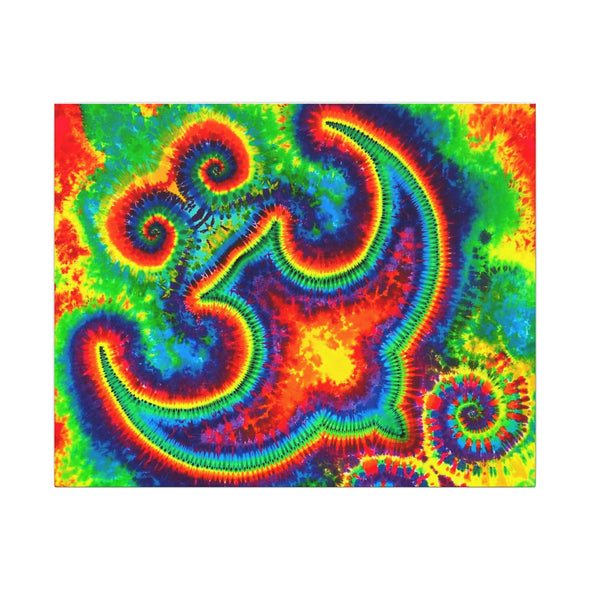 Om Symbol Rainbow Tie-Dye Canvas Print | JamminOn