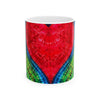 Rainbow Heart Tie-Dye Ceramic Mug | JamminOn