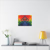 Psychedelic Mushroom Mandala Tie-Dye Canvas Print | JamminOn