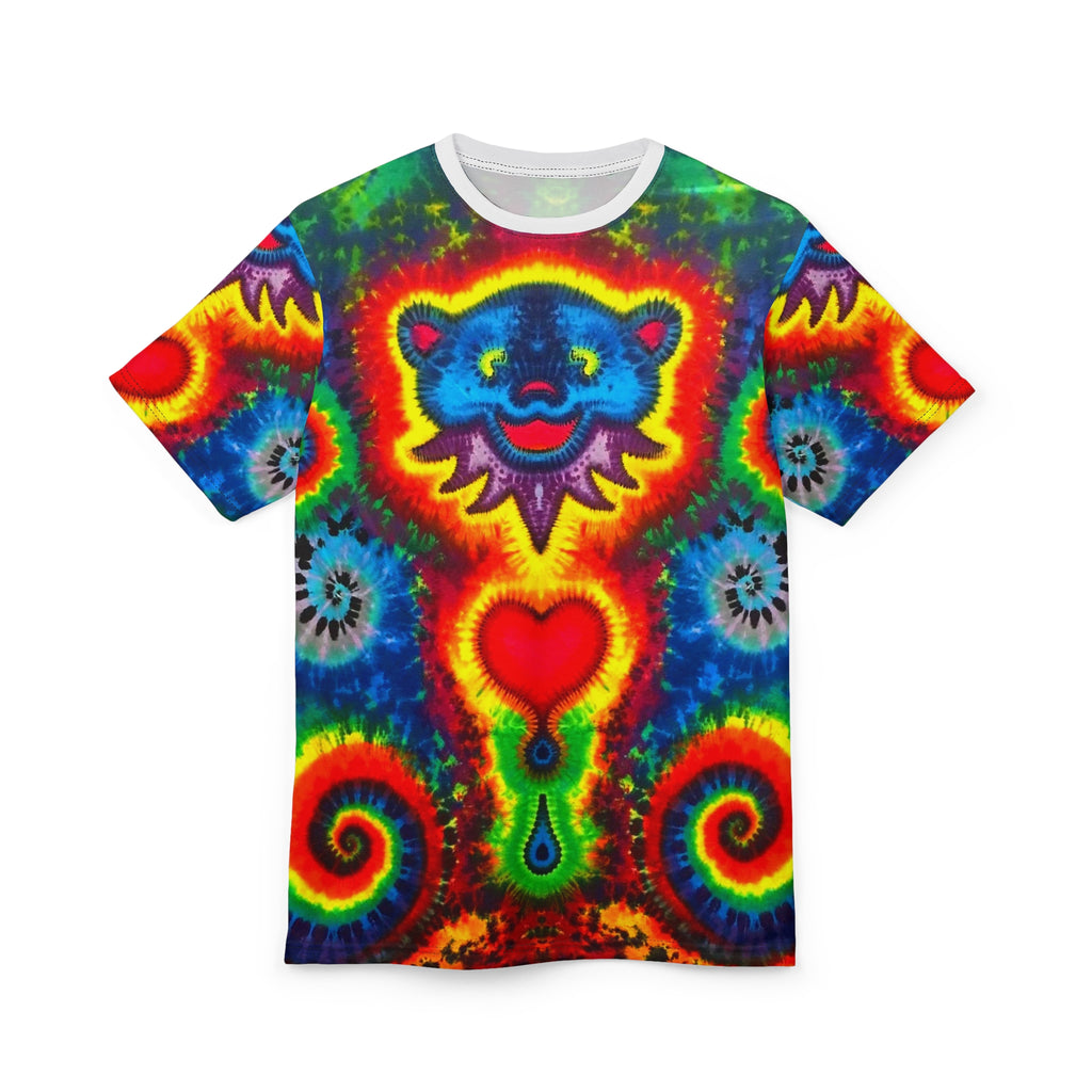 Blue Bear Heart Tie-Dye AOP Shirt | JamminOn