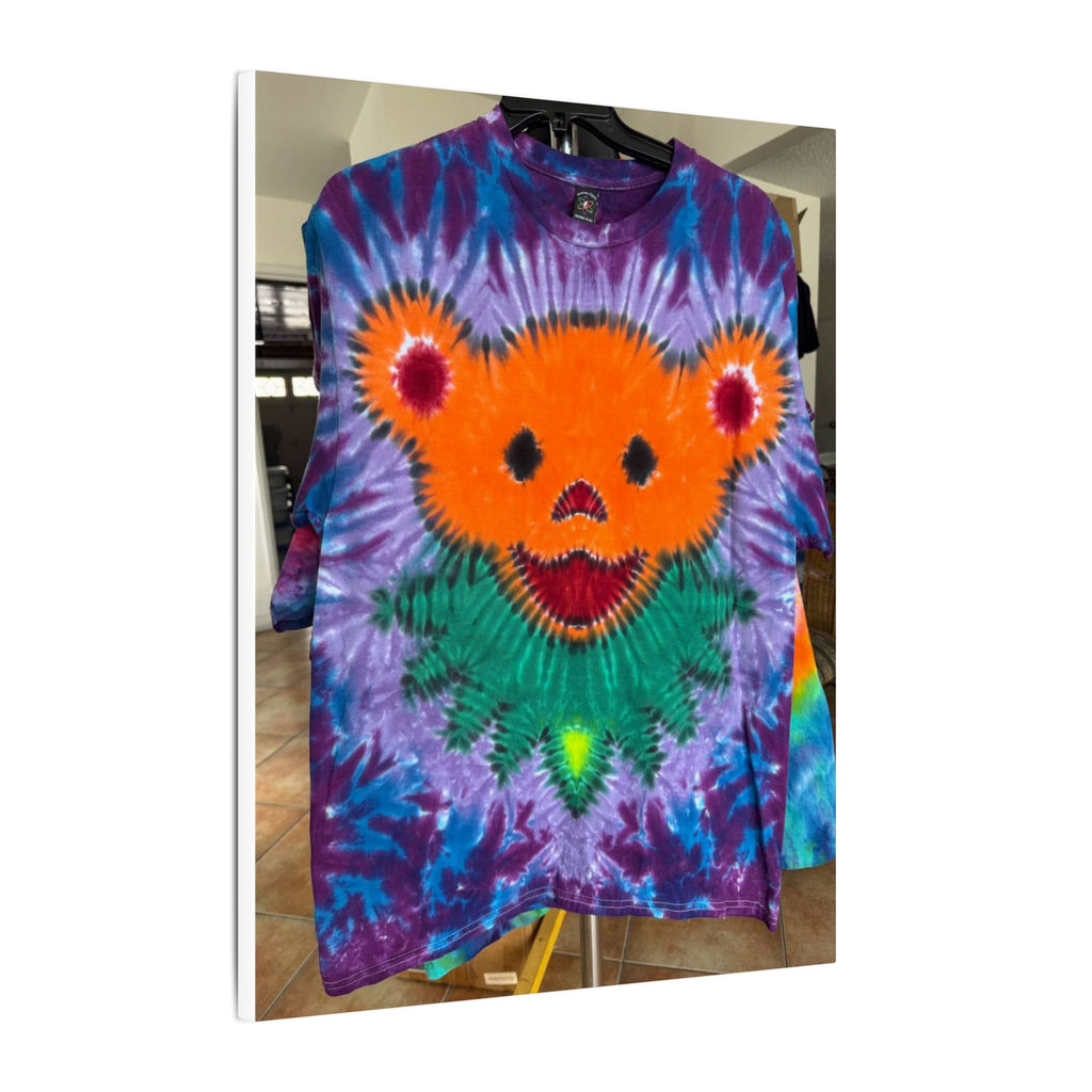 Orange Bear Radial Tie-Dye Wall Art Canvas Print | JamminOn