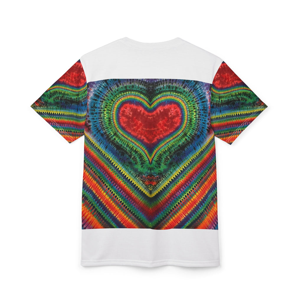 Chevron Rainbow Heart Tie-Dye AOP Shirt - JamminOn
