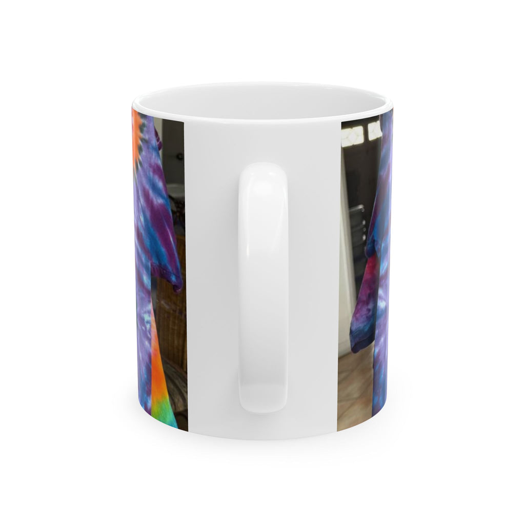 Orange Bear Radial Psychedelic Tie-Dye Coffee Mug | JamminOn