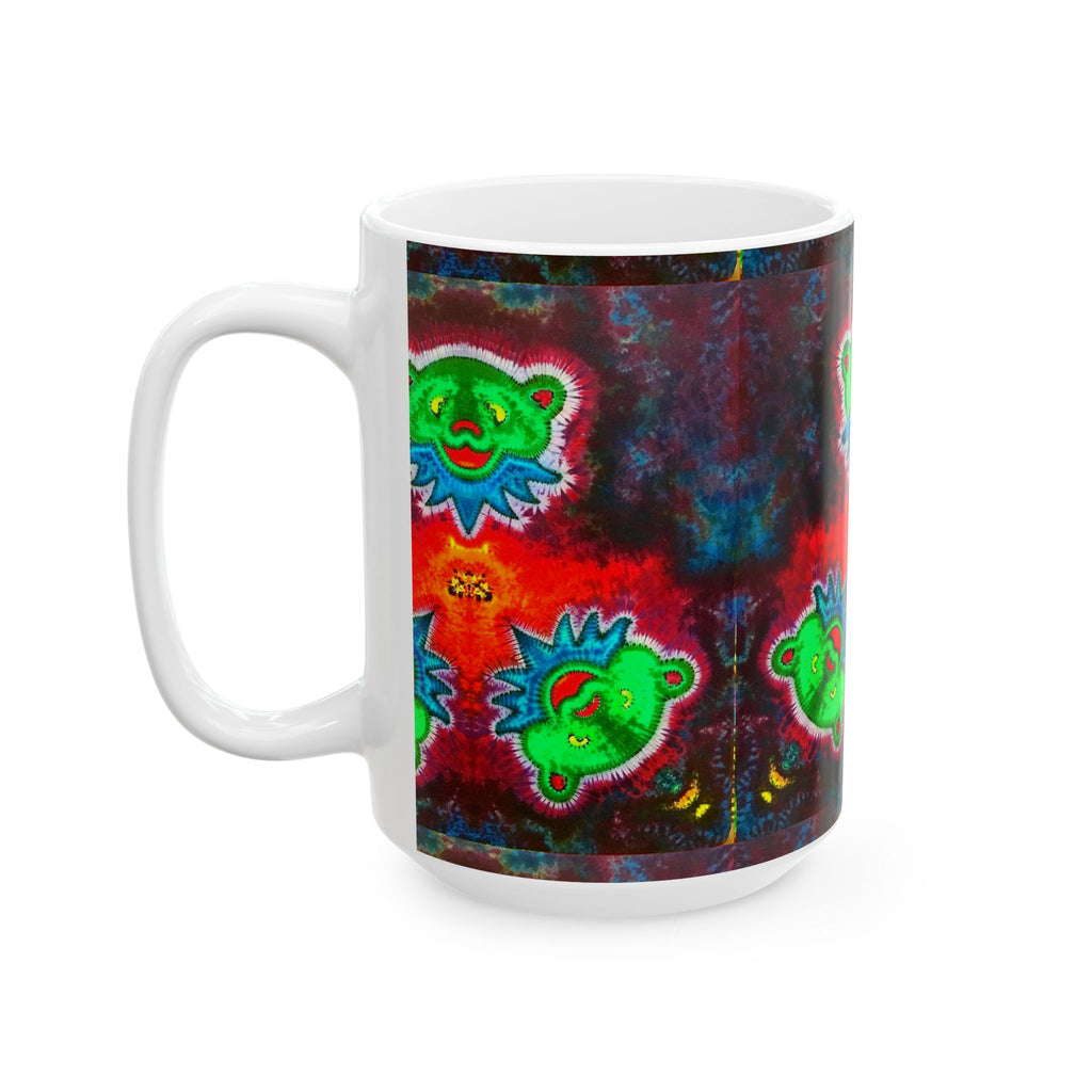 Triple Dancing Bears Tie-Dye Ceramic Mug | JamminOn