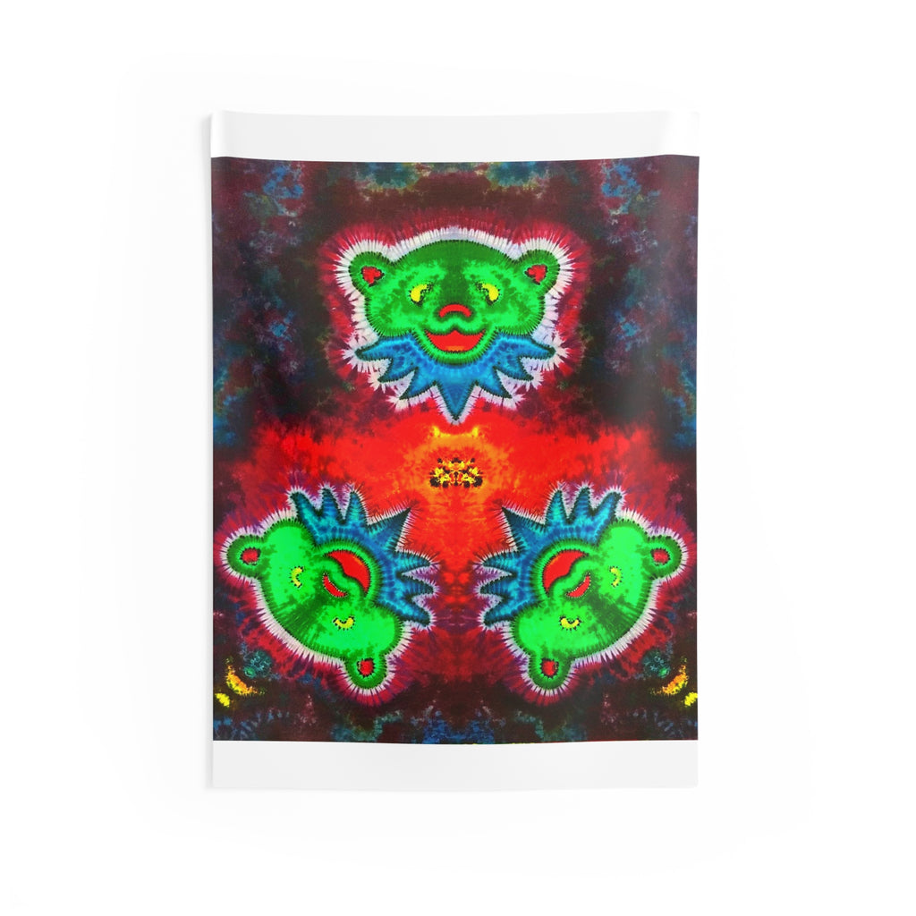 Triple Dancing Bears Tie-Dye Wall Tapestry | JamminOn