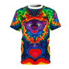 Purple Dancing Bear Hearts Tie-Dye AOP Shirt | JamminOn