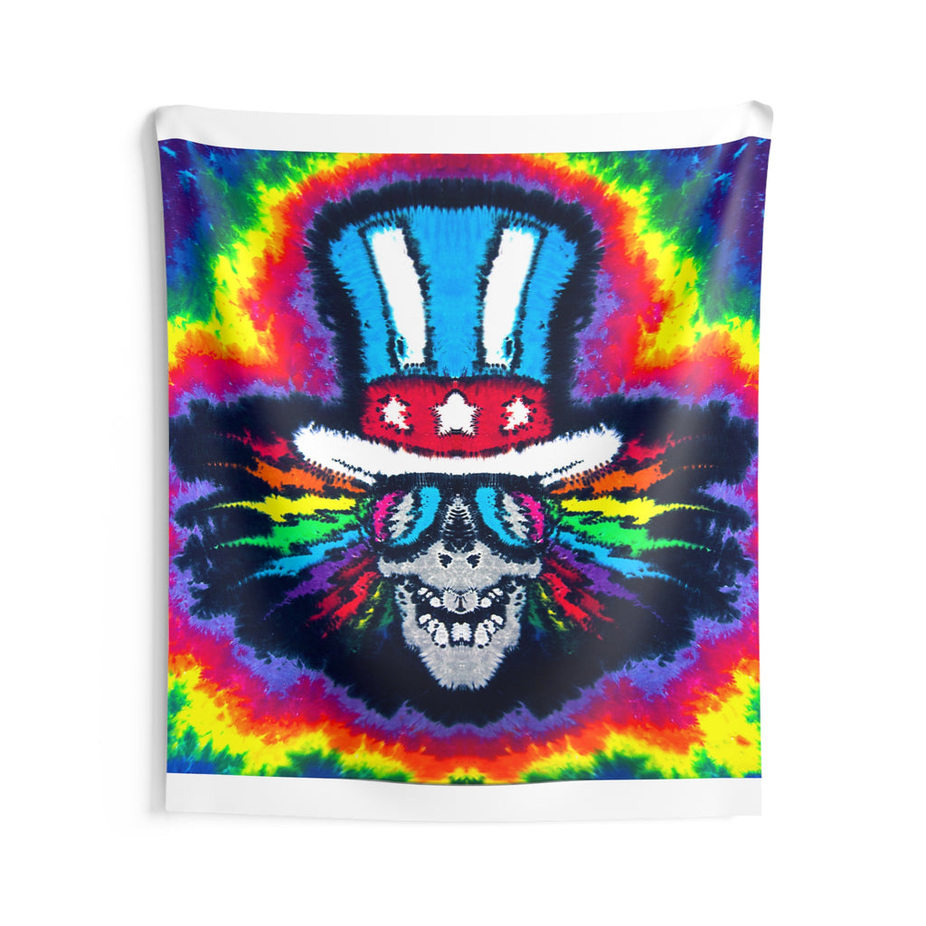 Electric Uncle Sam Psychedelic Tie-Dye Wall Tapestry | JamminOn