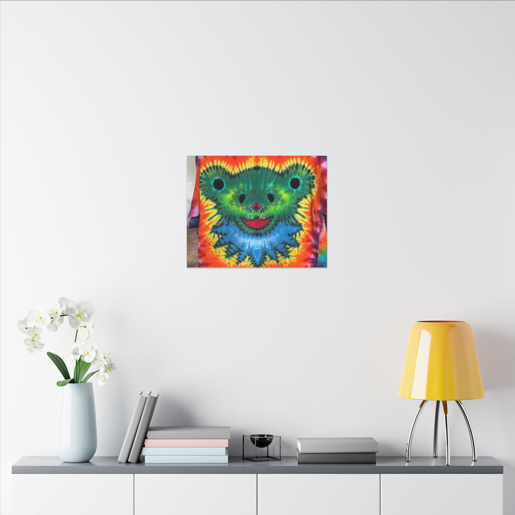 Rainbow Bear Full Spectrum Tie-Dye Wall Art Canvas Print | JamminOn