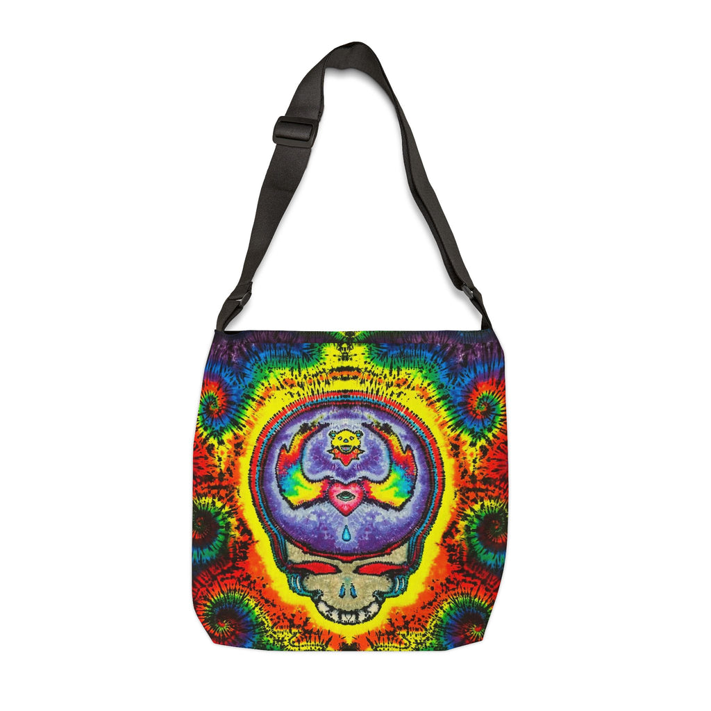 Stealie Skull Bear Heart Tie-Dye Tote Bag | JamminOn