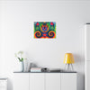 Purple Dancing Bear Hearts Tie-Dye Canvas Print | JamminOn