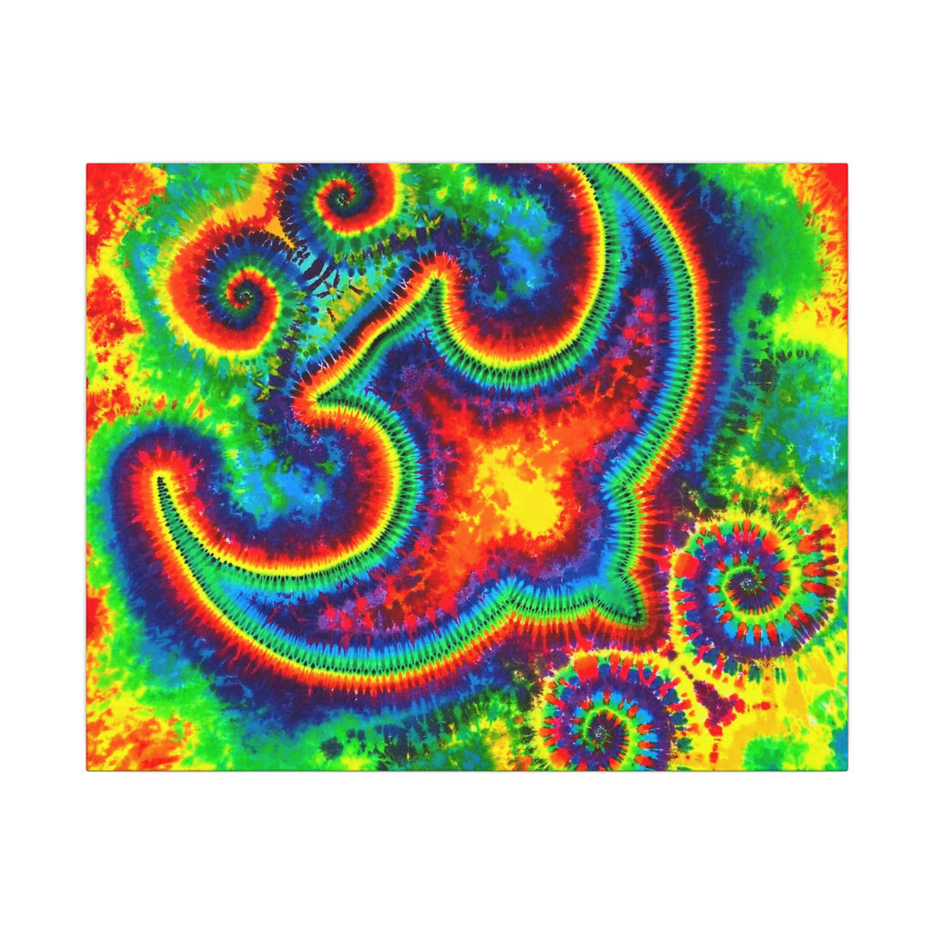 Om Symbol Rainbow Tie-Dye Canvas Print | JamminOn