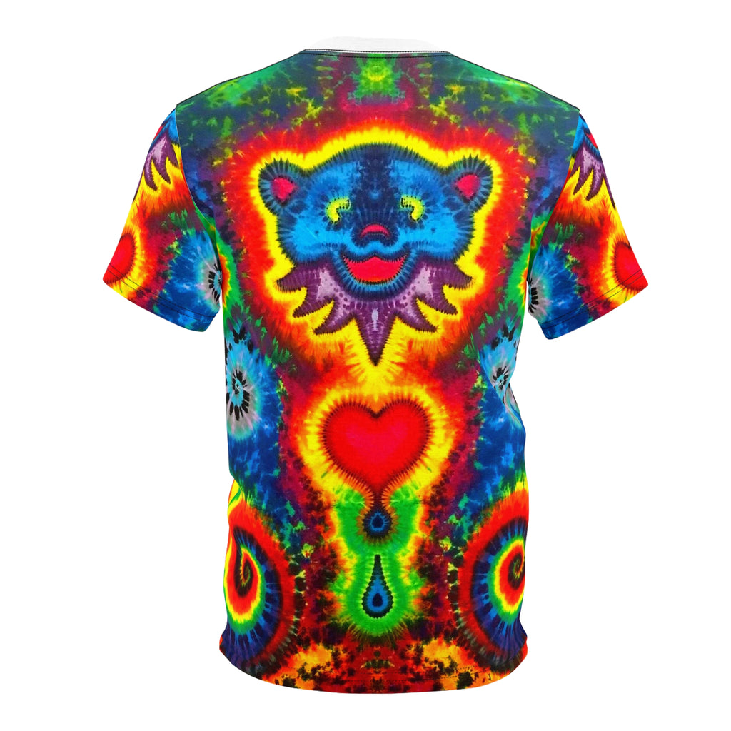 Blue Bear Heart Tie-Dye AOP Shirt | JamminOn