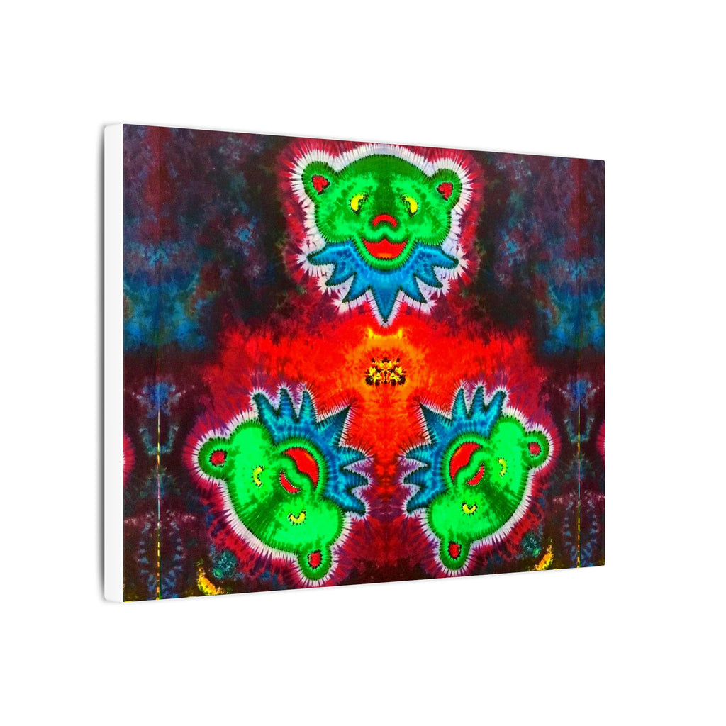 Triple Dancing Bears Tie-Dye Canvas Print | JamminOn