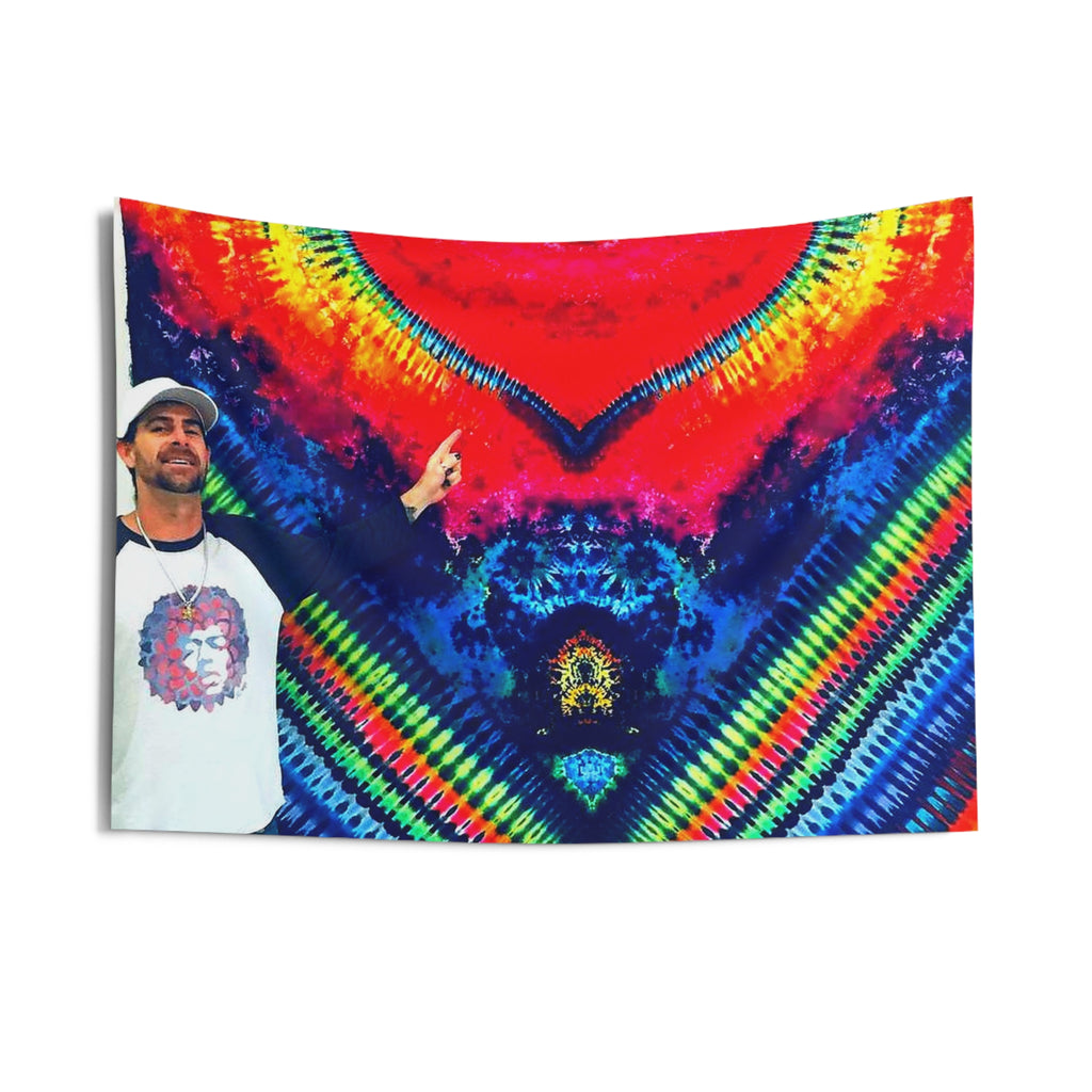 Rainbow Heart Original Tie-Dye Wall Tapestry | JamminOn