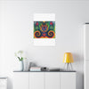 Dancing Bear Rainbow Hearts Tie-Dye Wall Art Canvas Print | JamminOn
