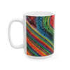 Chevron Rainbow Heart Psychedelic Tie-Dye Coffee Mug | JamminOn