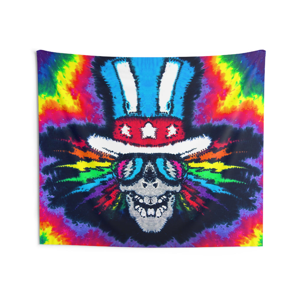 Electric Uncle Sam Psychedelic Tie-Dye Wall Tapestry | JamminOn