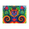 Purple Dancing Bear Hearts Tie-Dye Canvas Print | JamminOn