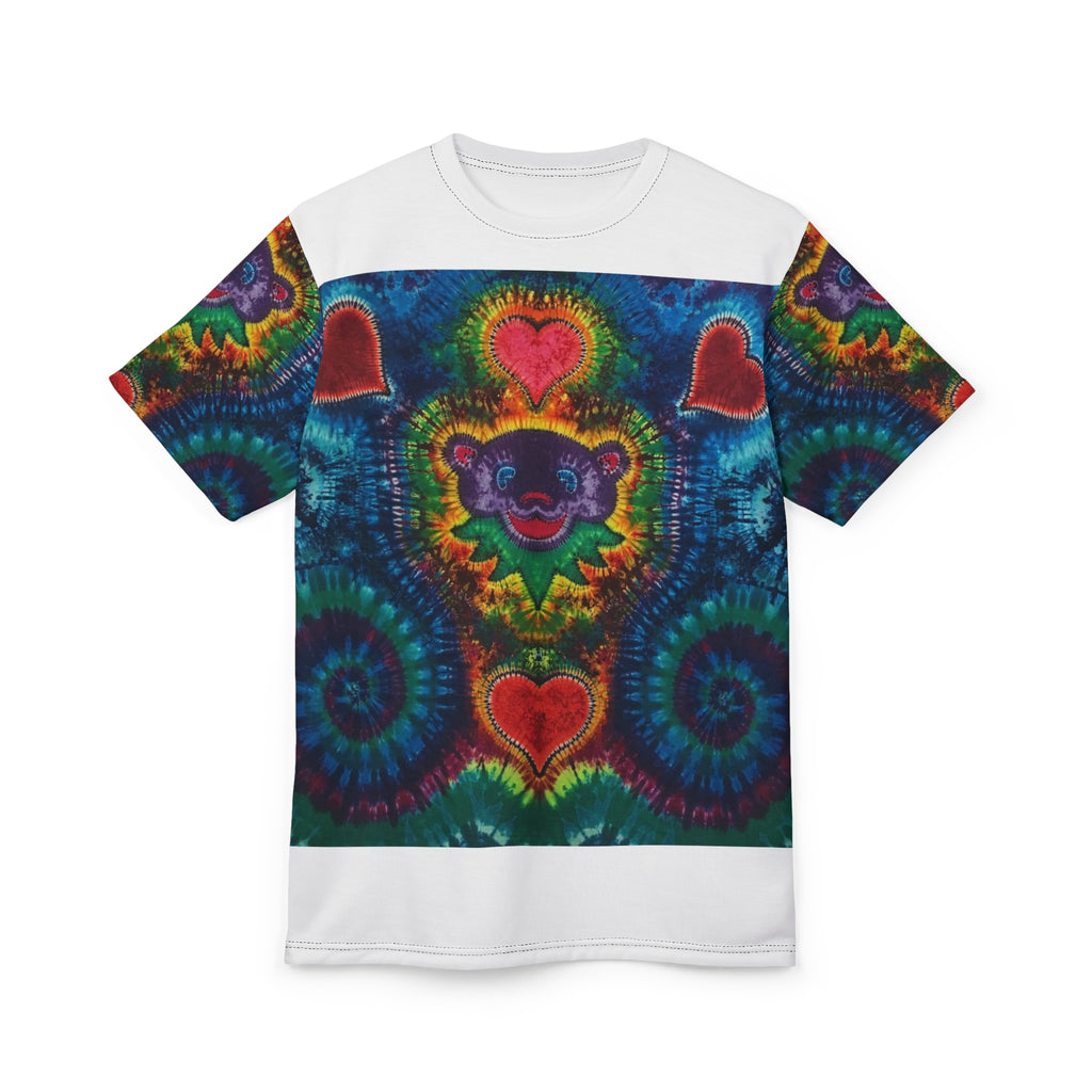 Cosmic Bear Hearts Tie-Dye AOP Shirt - JamminOn