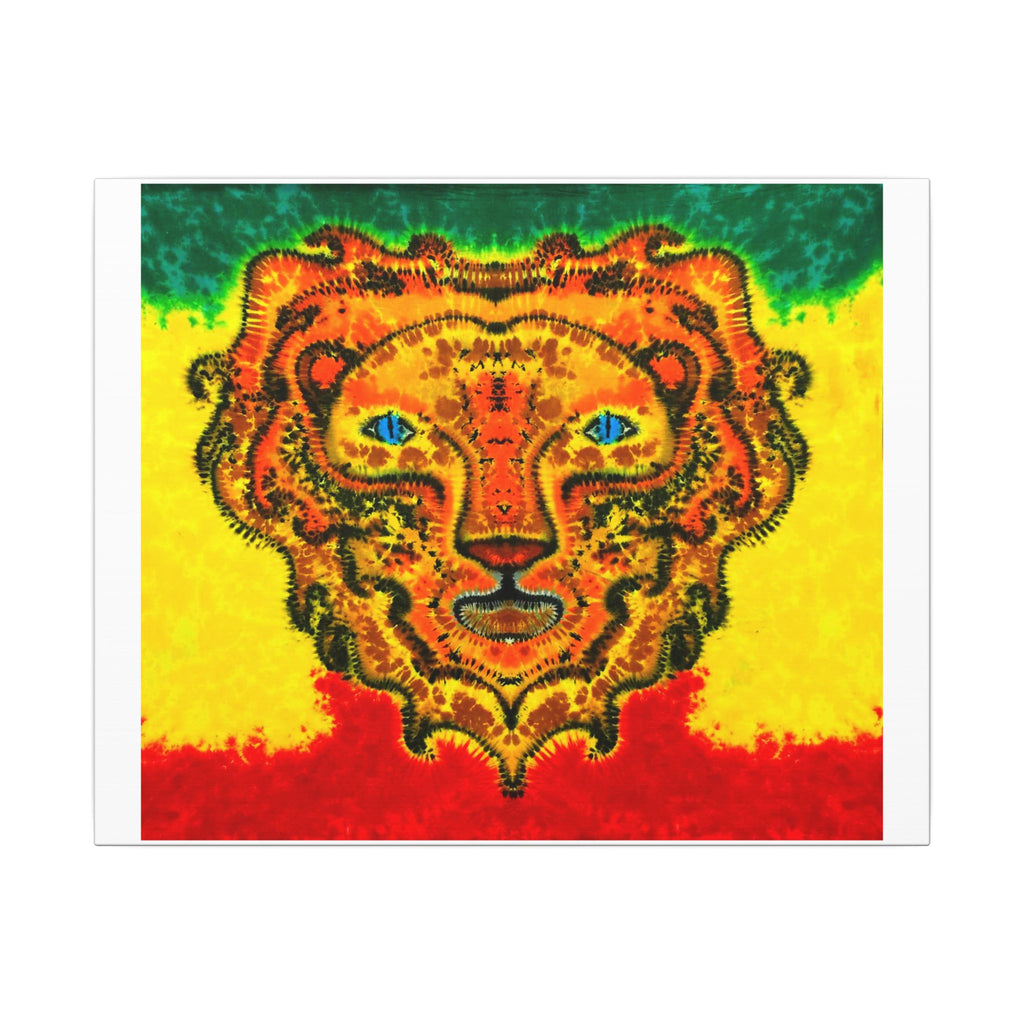 Rasta Lion Tie-Dye Canvas Print | JamminOn