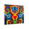 Blue Bear Heart Tie-Dye Canvas Print | JamminOn