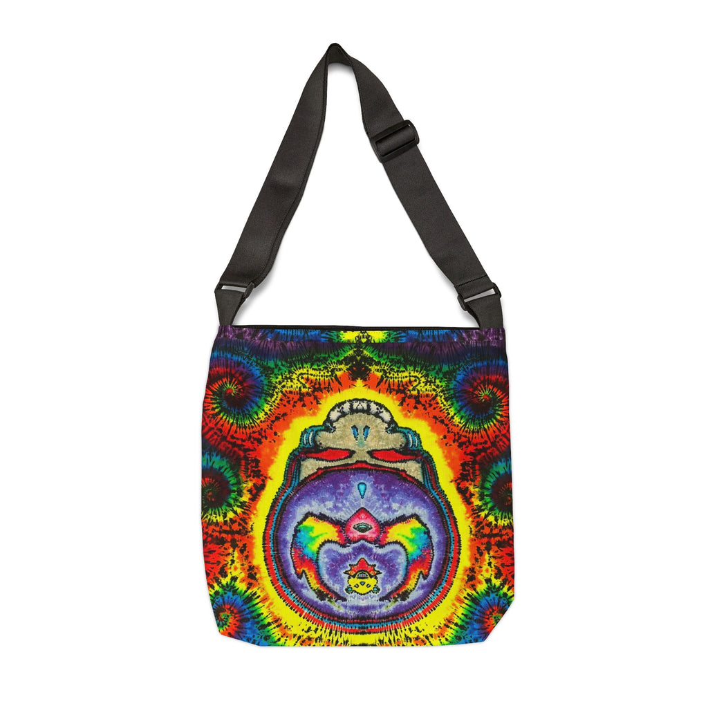 Stealie Skull Bear Heart Tie-Dye Tote Bag | JamminOn