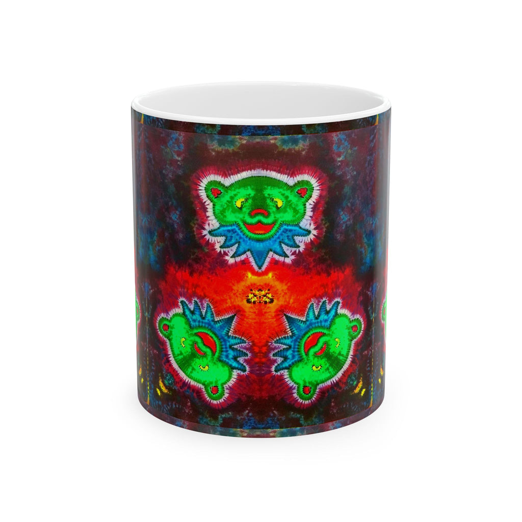 Triple Dancing Bears Tie-Dye Ceramic Mug | JamminOn