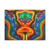 Bear and Mushroom Tie-Dye Canvas Print | JamminOn