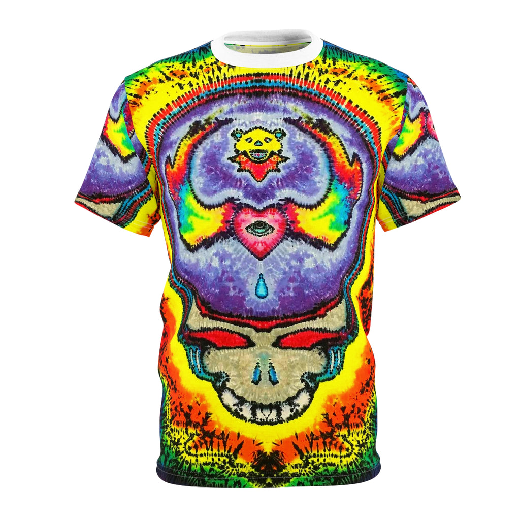 Stealie Skull Bear Heart Tie-Dye AOP Shirt | JamminOn
