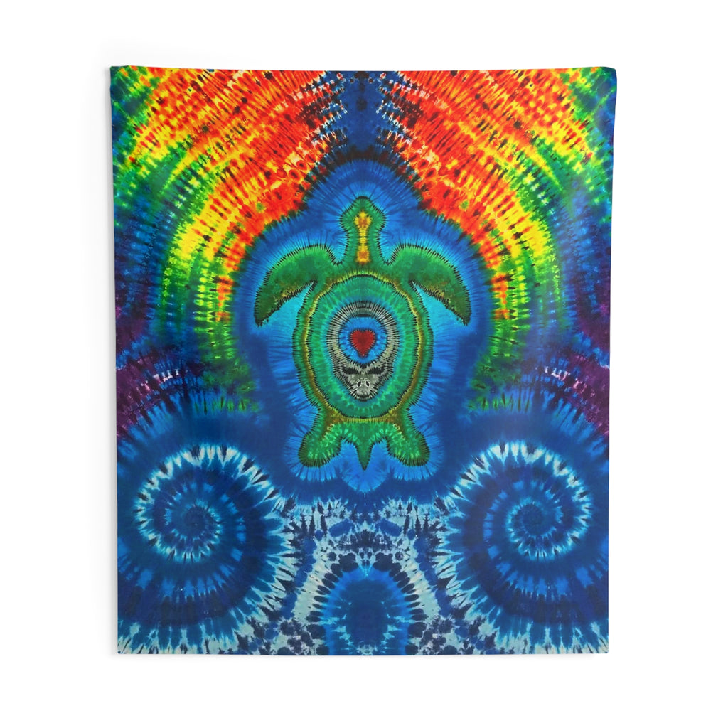 Rainbow Arch Sea Turtle Tie-Dye Wall Tapestry | JamminOn