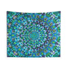 Kaleidoscope Mandala Tapestry — Blue Green Boho Wall Hanging