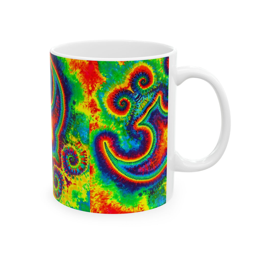 Om Symbol Rainbow Tie-Dye Ceramic Mug | JamminOn