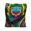 Teal Bear Rainbow Fans Tie-Dye Tote Bag | JamminOn