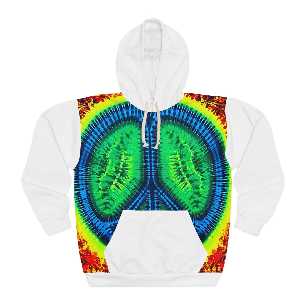 Peace Sign Fire Tie-Dye AOP Hoodie | JamminOn