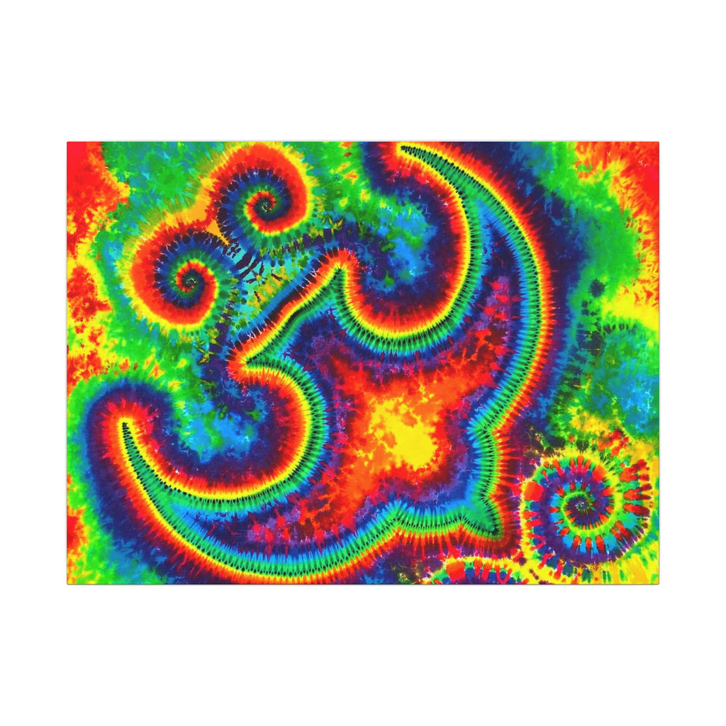 Om Symbol Rainbow Tie-Dye Canvas Print | JamminOn