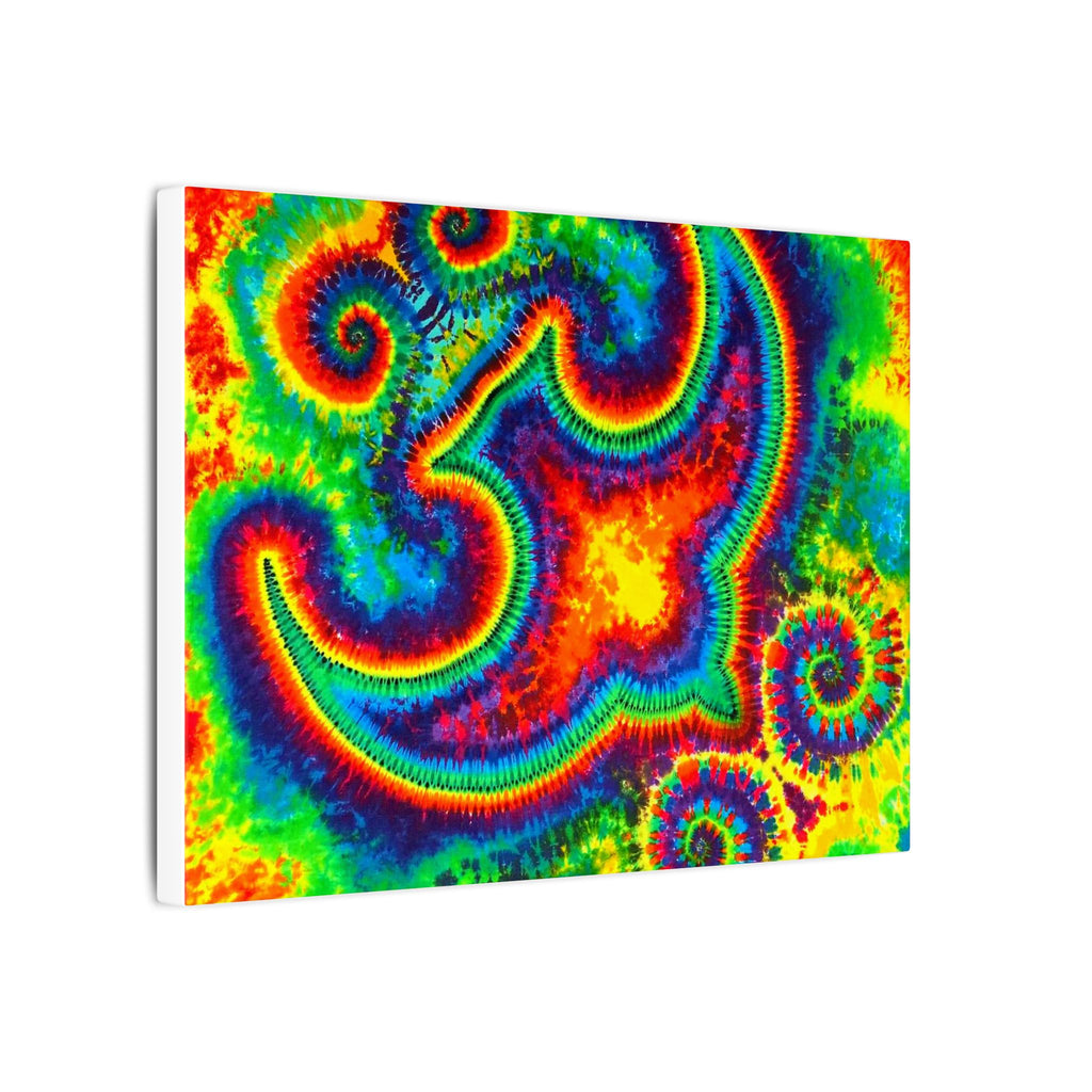 Om Symbol Rainbow Tie-Dye Canvas Print | JamminOn