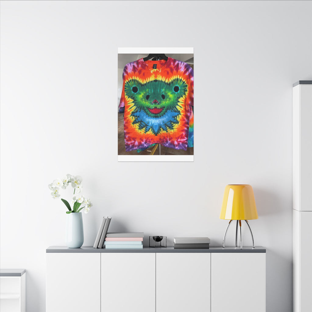 Rainbow Bear Full Spectrum Tie-Dye Wall Art Canvas Print | JamminOn