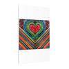 Chevron Rainbow Heart Tie-Dye Wall Art Canvas Print | JamminOn