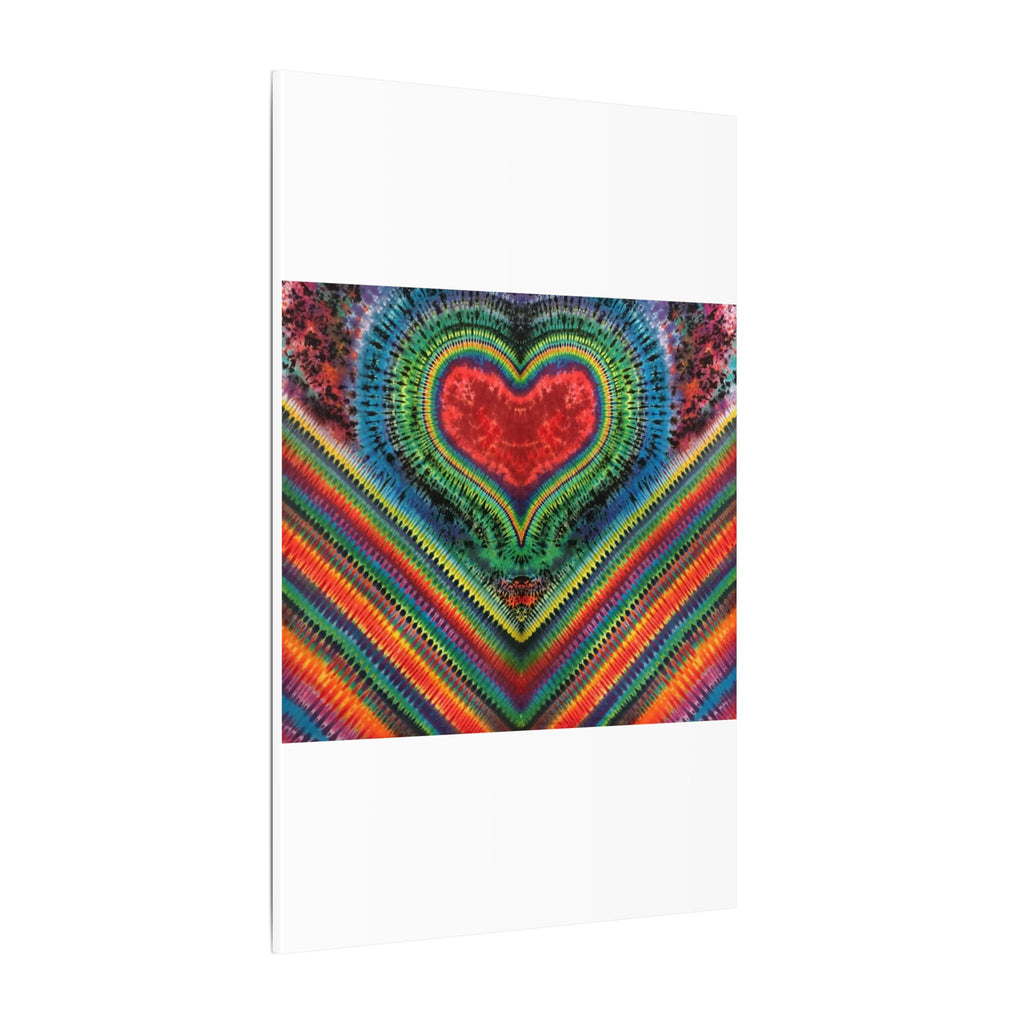 Chevron Rainbow Heart Tie-Dye Wall Art Canvas Print | JamminOn