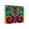 Purple Dancing Bear Hearts Tie-Dye Canvas Print | JamminOn