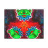 Triple Dancing Bears Tie-Dye Canvas Print | JamminOn