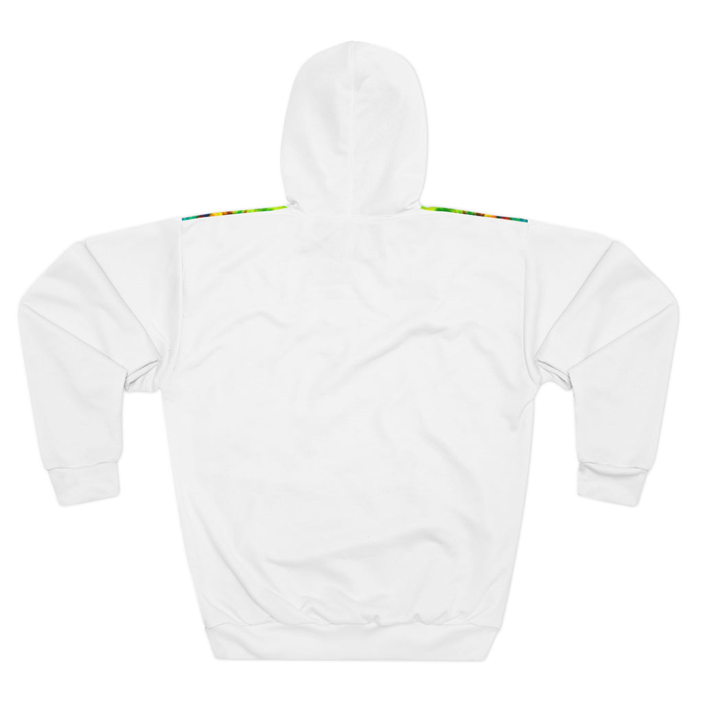 Teal Bear Rainbow Fans Tie-Dye AOP Hoodie | JamminOn