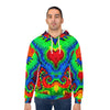 Orange Bear Rainbow Spirals Tie-Dye AOP Hoodie | JamminOn