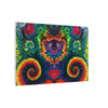 Dancing Bear Rainbow Hearts Tie-Dye Wall Art Canvas Print | JamminOn