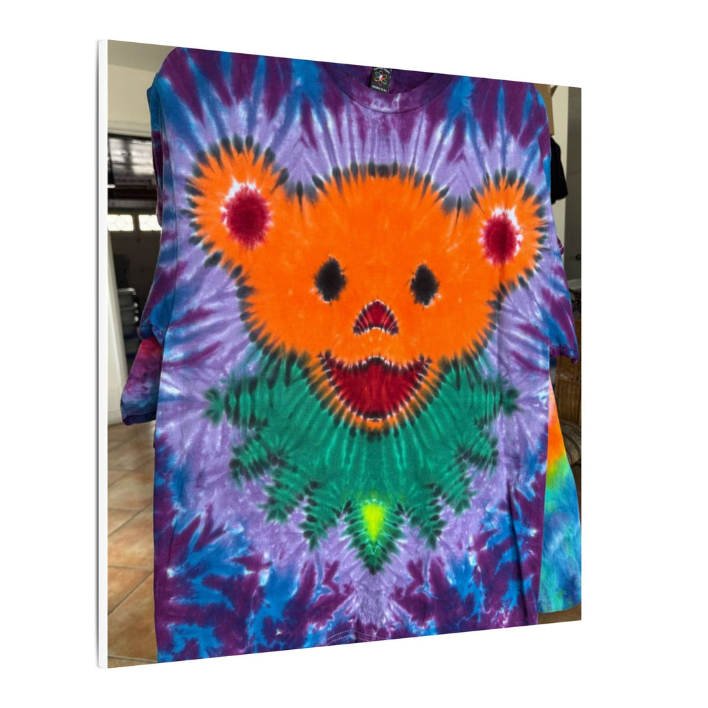 Orange Bear Radial Tie-Dye Wall Art Canvas Print | JamminOn